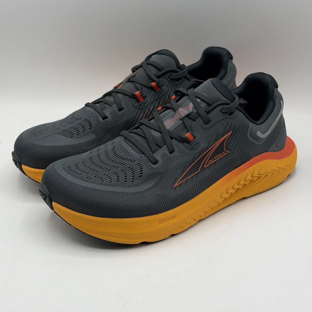 Altra Paradigm 7 Mens Size 8 Gray Orange Road Mesh Running GuideRail Shoes